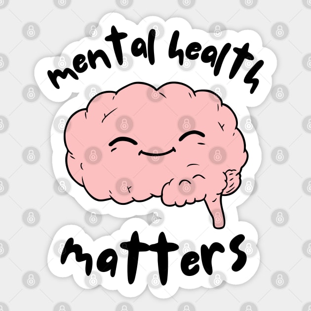 Mental Health Matters Awareness Brain Sticker by JustSomeThings